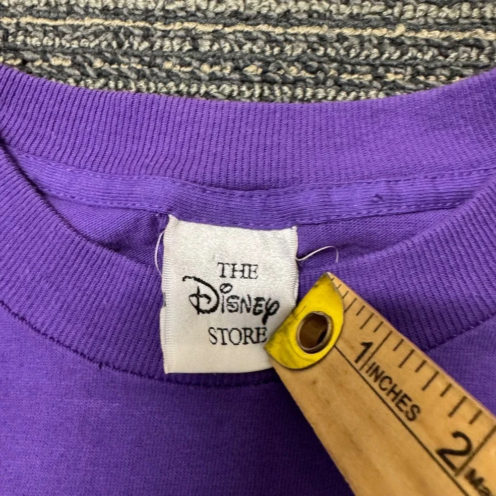 Disney Store Mickey Minnie Mouse Tropical Palm Tree Graphic TShirt Purple Womens
